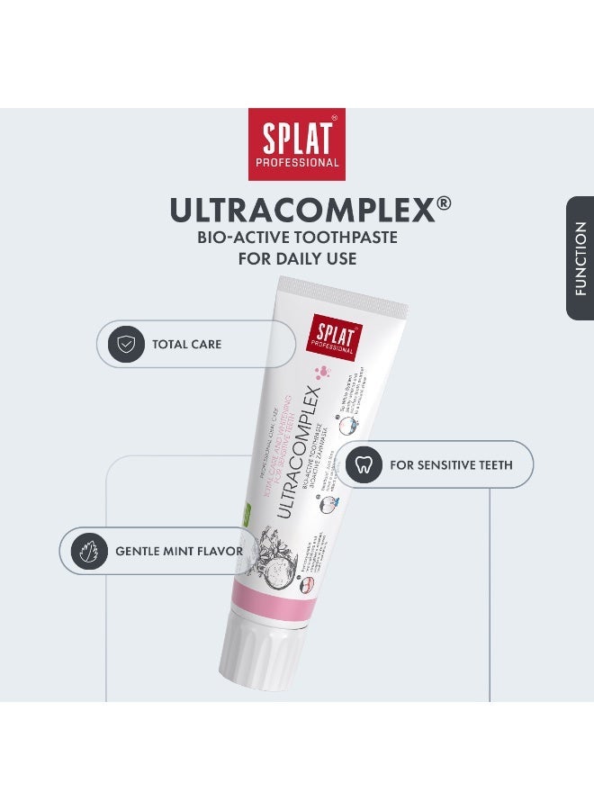 سبلات بروفيشنال ألتراكومبلكس | معجون أسنان طبيعي | حماية متكاملة | تبييض لطيف | يحافظ على صحة اللثة | نباتي وخالٍ من الفلورايد | 100 مل - Image 3